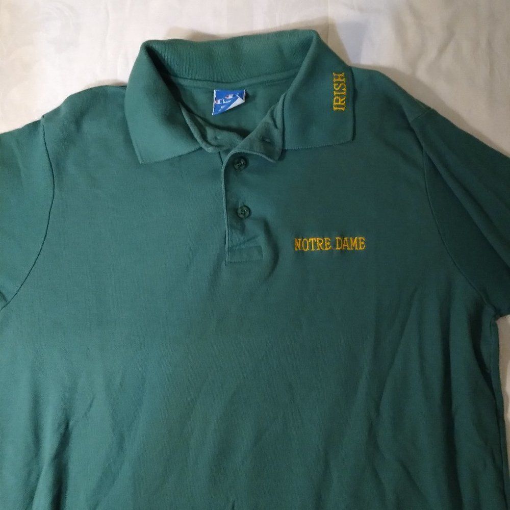 Vintage Champion Notre Dame Irish Polo Shirt